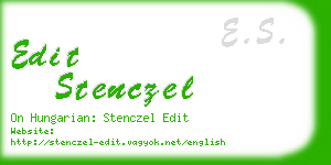 edit stenczel business card